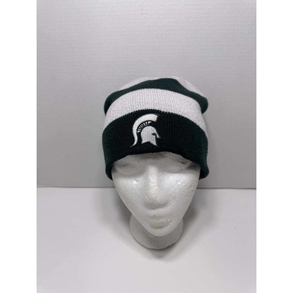 MICHIGAN STATE Spartans Men's Women Beanie Cap Hood Green White
